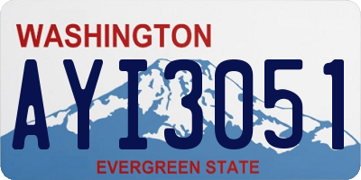 WA license plate AYI3051