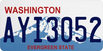WA license plate AYI3052