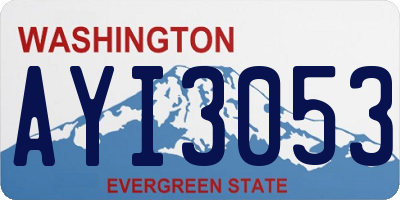 WA license plate AYI3053