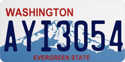 WA license plate AYI3054