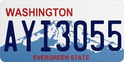 WA license plate AYI3055