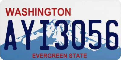 WA license plate AYI3056