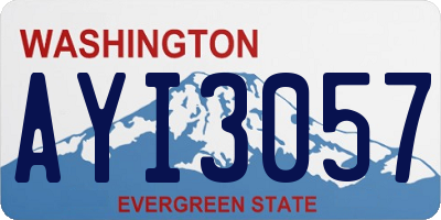 WA license plate AYI3057