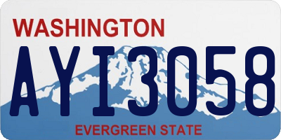 WA license plate AYI3058