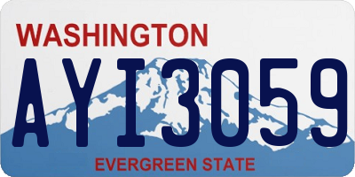 WA license plate AYI3059