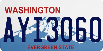 WA license plate AYI3060