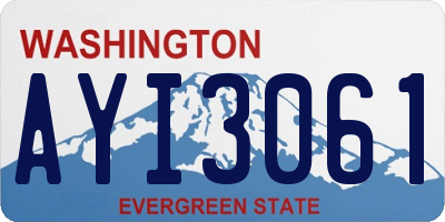 WA license plate AYI3061