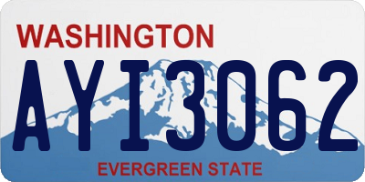 WA license plate AYI3062