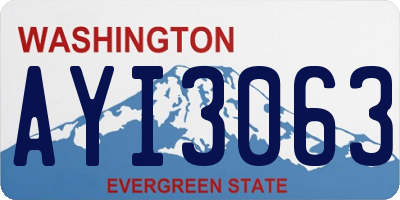 WA license plate AYI3063