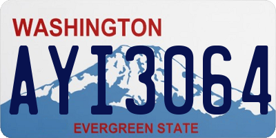 WA license plate AYI3064