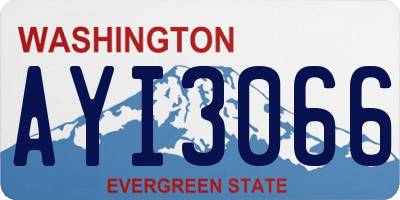 WA license plate AYI3066