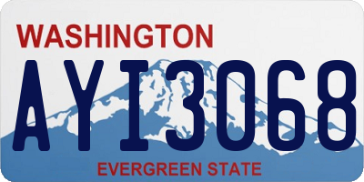 WA license plate AYI3068