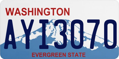 WA license plate AYI3070