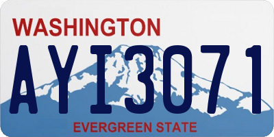 WA license plate AYI3071