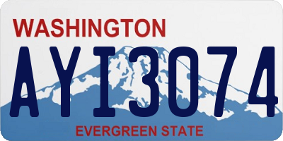 WA license plate AYI3074