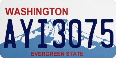 WA license plate AYI3075