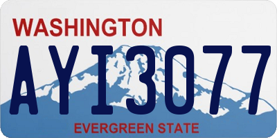 WA license plate AYI3077