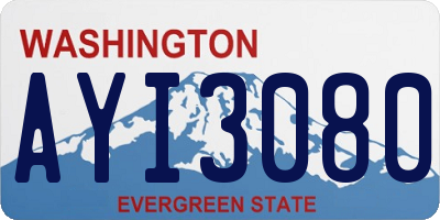 WA license plate AYI3080