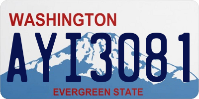 WA license plate AYI3081