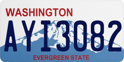 WA license plate AYI3082