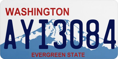 WA license plate AYI3084