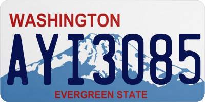 WA license plate AYI3085