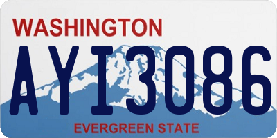 WA license plate AYI3086