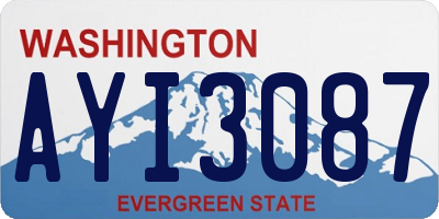 WA license plate AYI3087