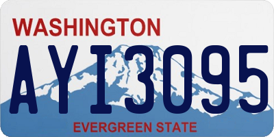 WA license plate AYI3095