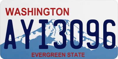 WA license plate AYI3096