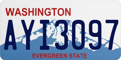 WA license plate AYI3097