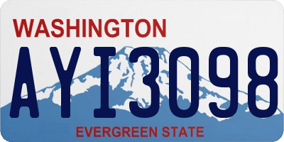 WA license plate AYI3098