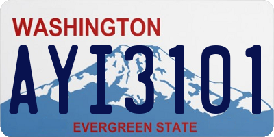 WA license plate AYI3101