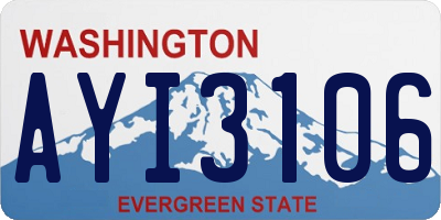 WA license plate AYI3106