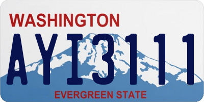 WA license plate AYI3111