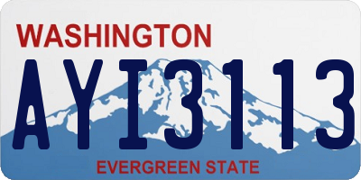 WA license plate AYI3113