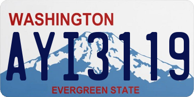 WA license plate AYI3119