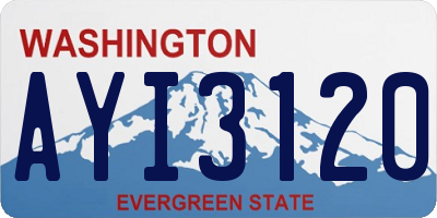 WA license plate AYI3120