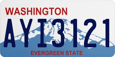 WA license plate AYI3121