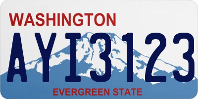 WA license plate AYI3123