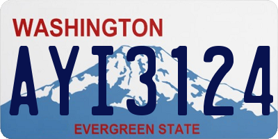 WA license plate AYI3124