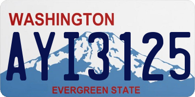WA license plate AYI3125