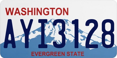 WA license plate AYI3128