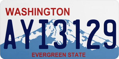 WA license plate AYI3129