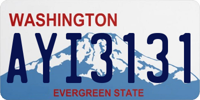 WA license plate AYI3131