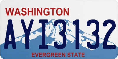 WA license plate AYI3132