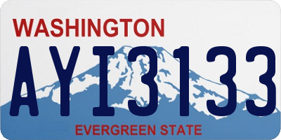 WA license plate AYI3133