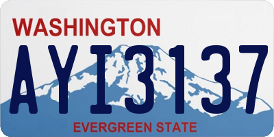 WA license plate AYI3137