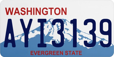 WA license plate AYI3139