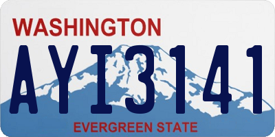 WA license plate AYI3141